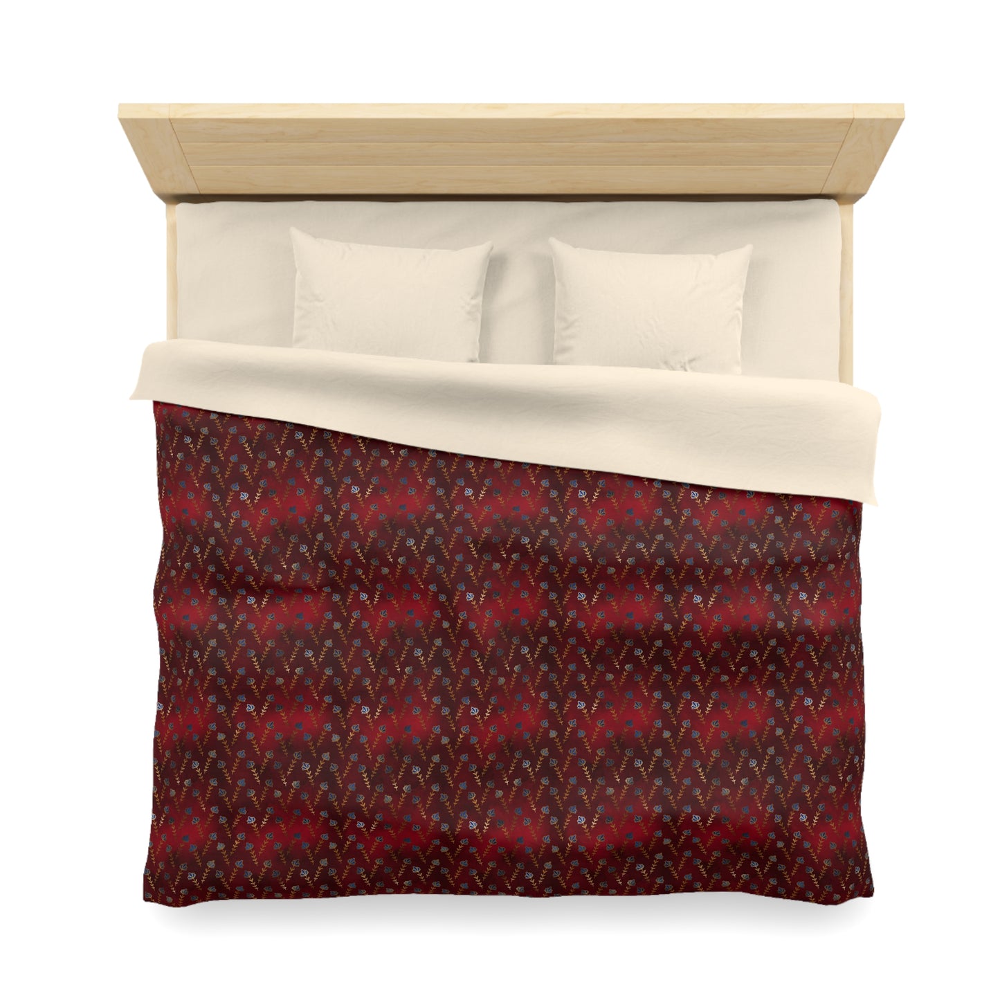 Ruby Night Blossoms Microfiber Duvet Cover