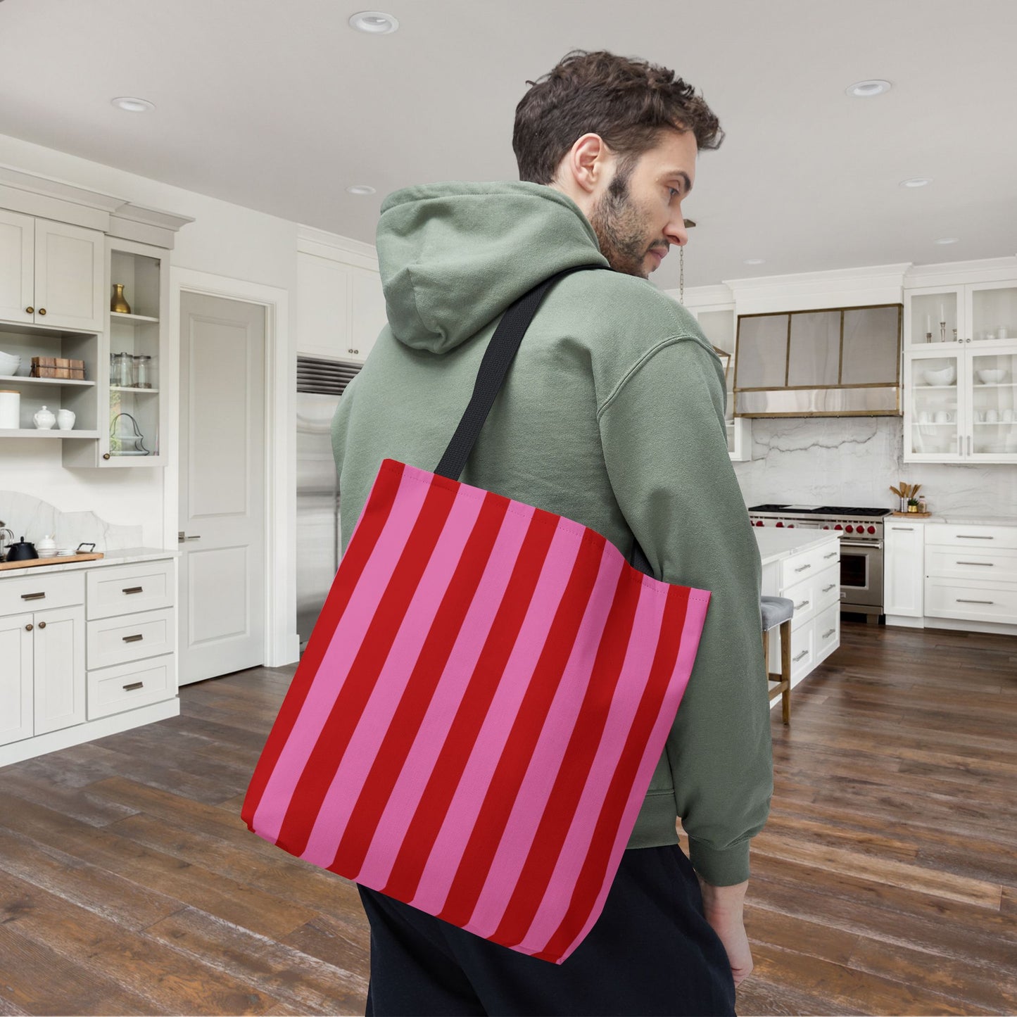 Be Mine Stripes Canvas Tote Bag