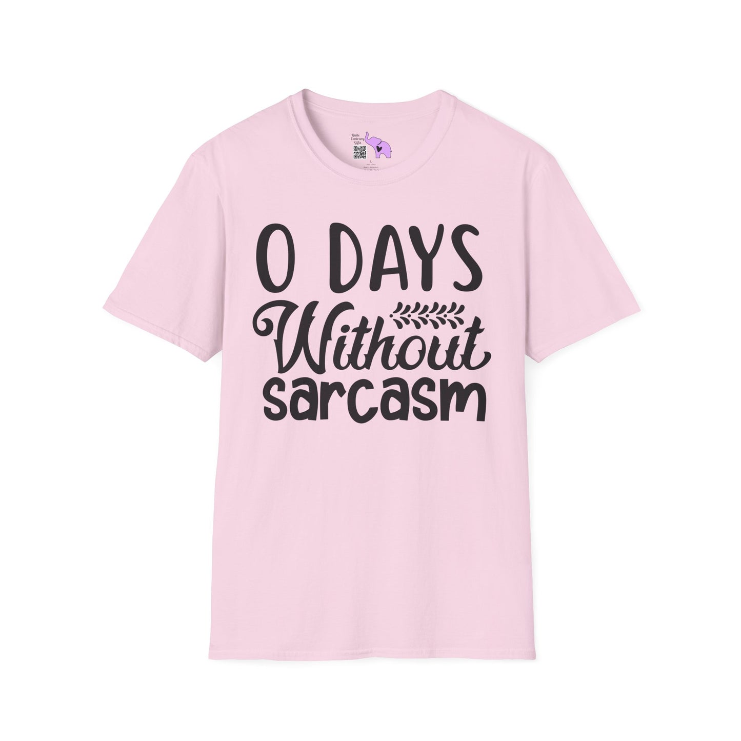 0 Days Without Sarcasm Adult T-shirt