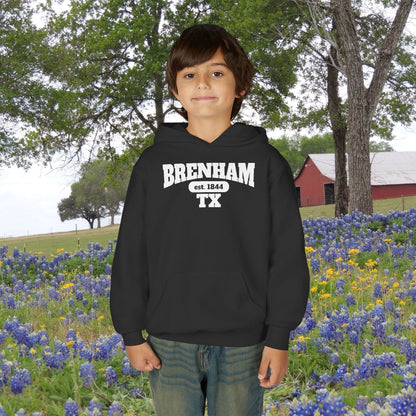 Brenham Tx Est. 1844 Youth Heavy Blend Hoodie