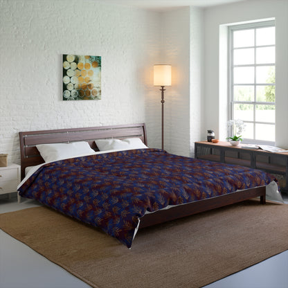 Midnight Gilded Leaves Comforter
