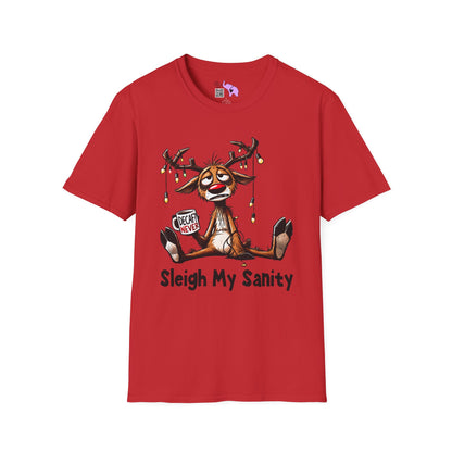Sleigh My Sanity Adult T-shirt