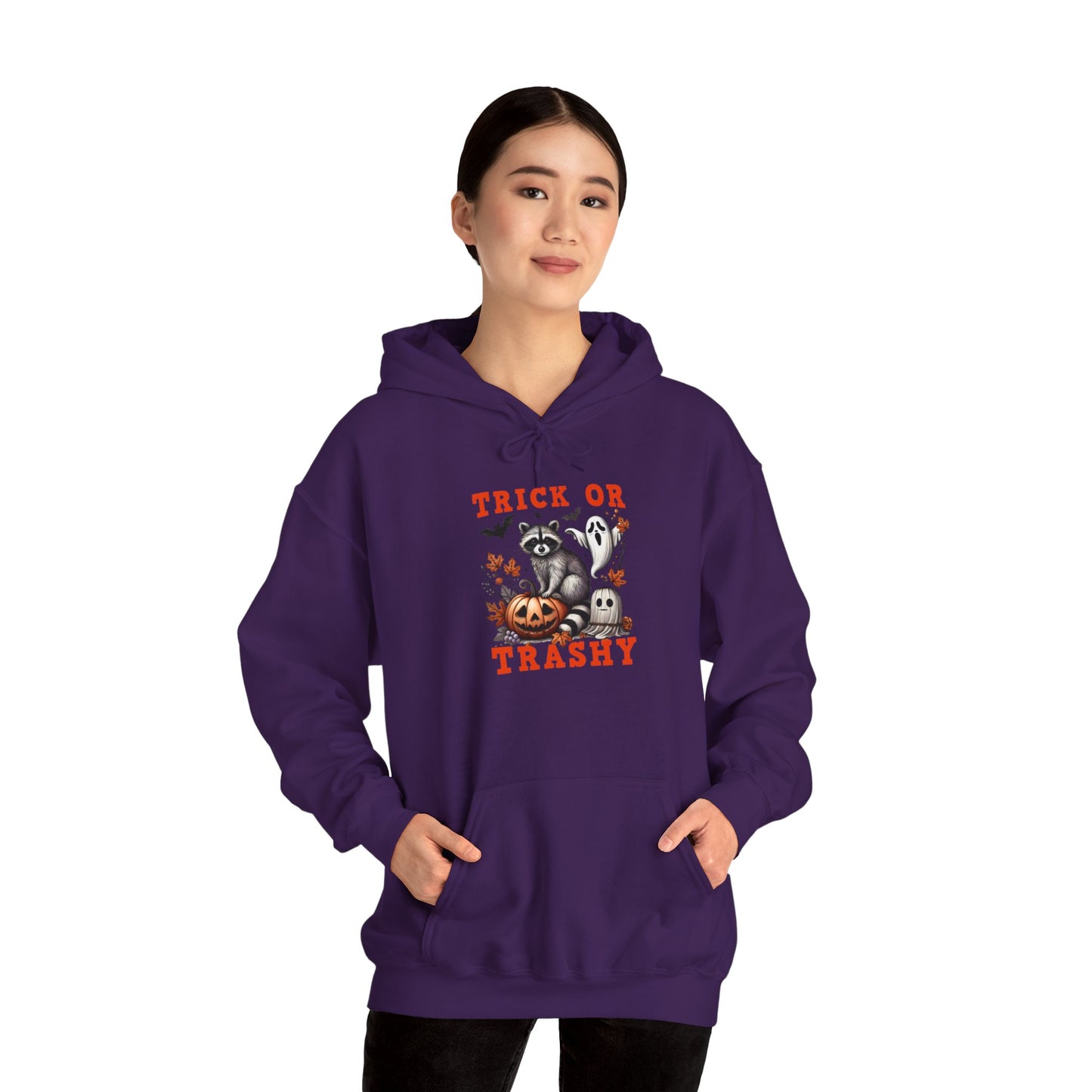 Trick or Trashy Racoon Heavy Blend™ Hooded Sweatshirt