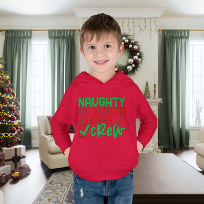 Naughty List Crew Toddler Pullover Fleece Hoodie