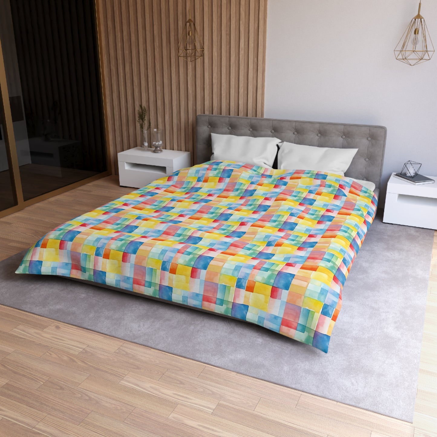 Mosaic Meadows Microfiber Duvet Cover