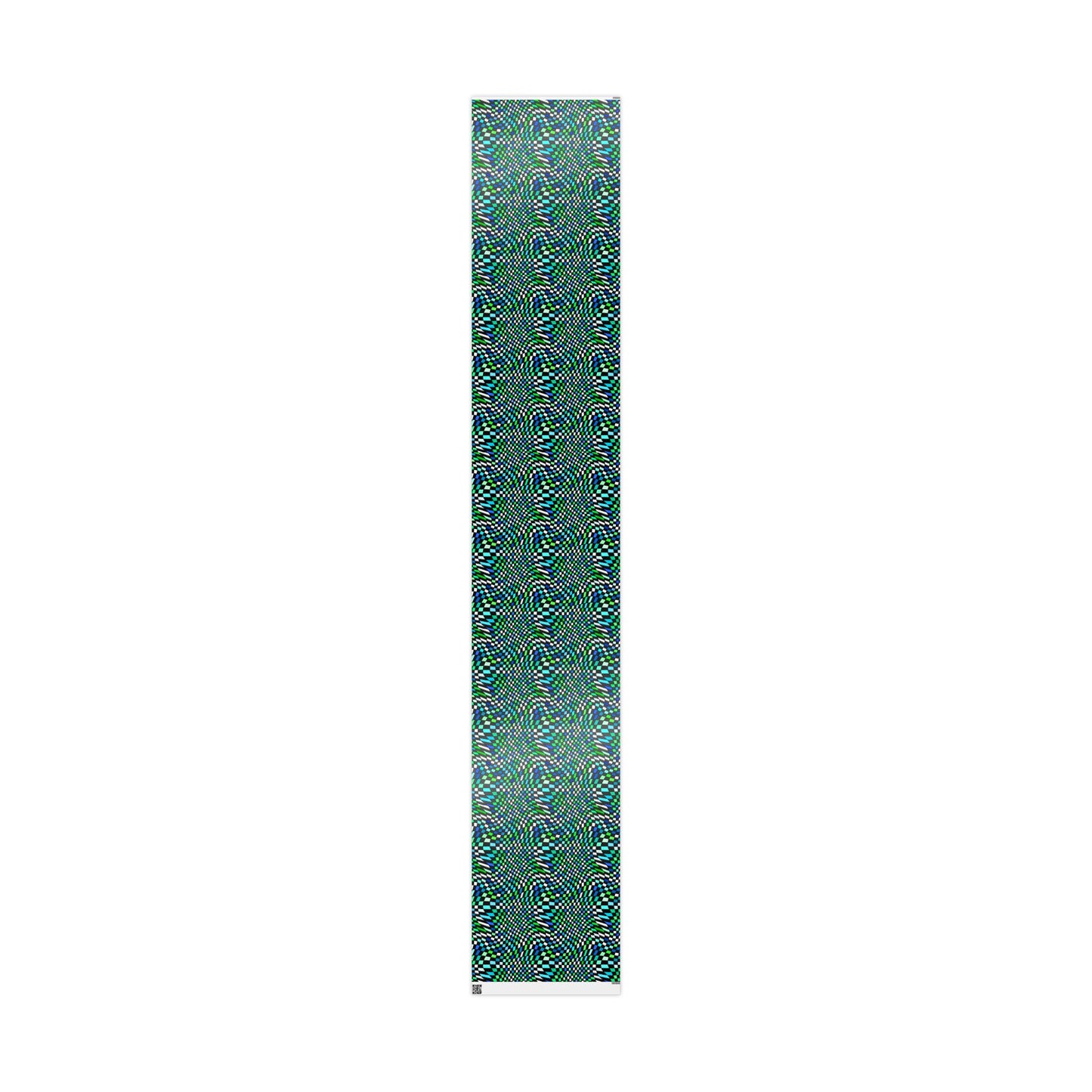 Warped Green Checkered Wrapping Paper