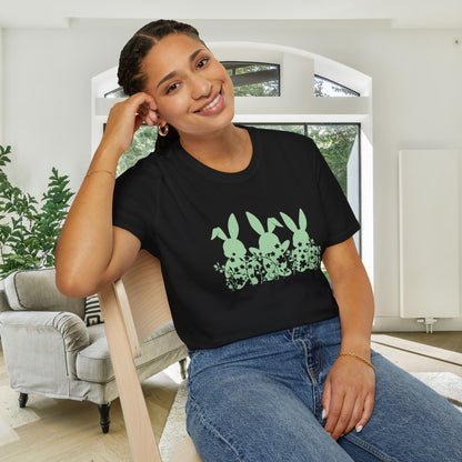 Easter Bunnies in Grass Adult T-shirt