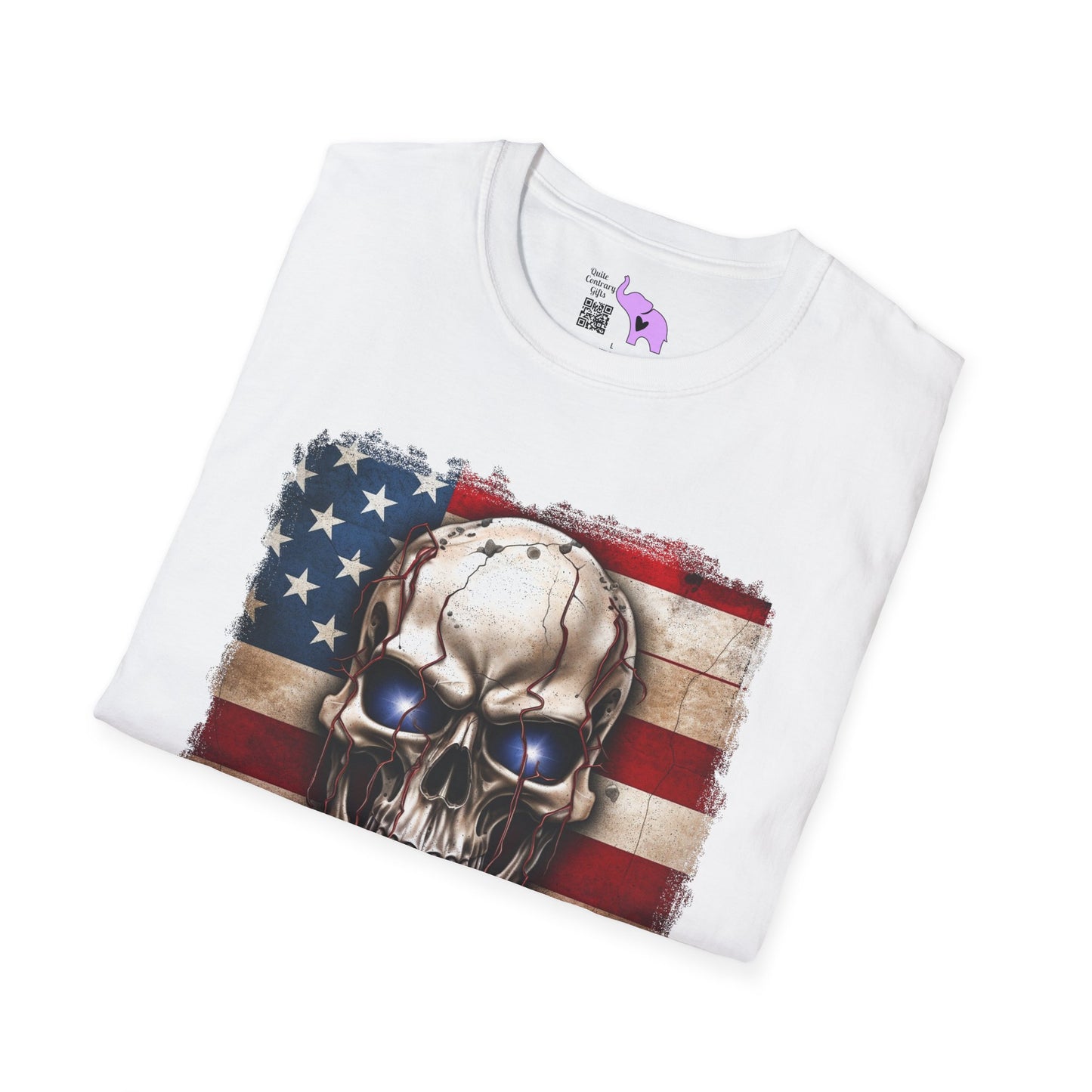 America Skull Adult T-shirt