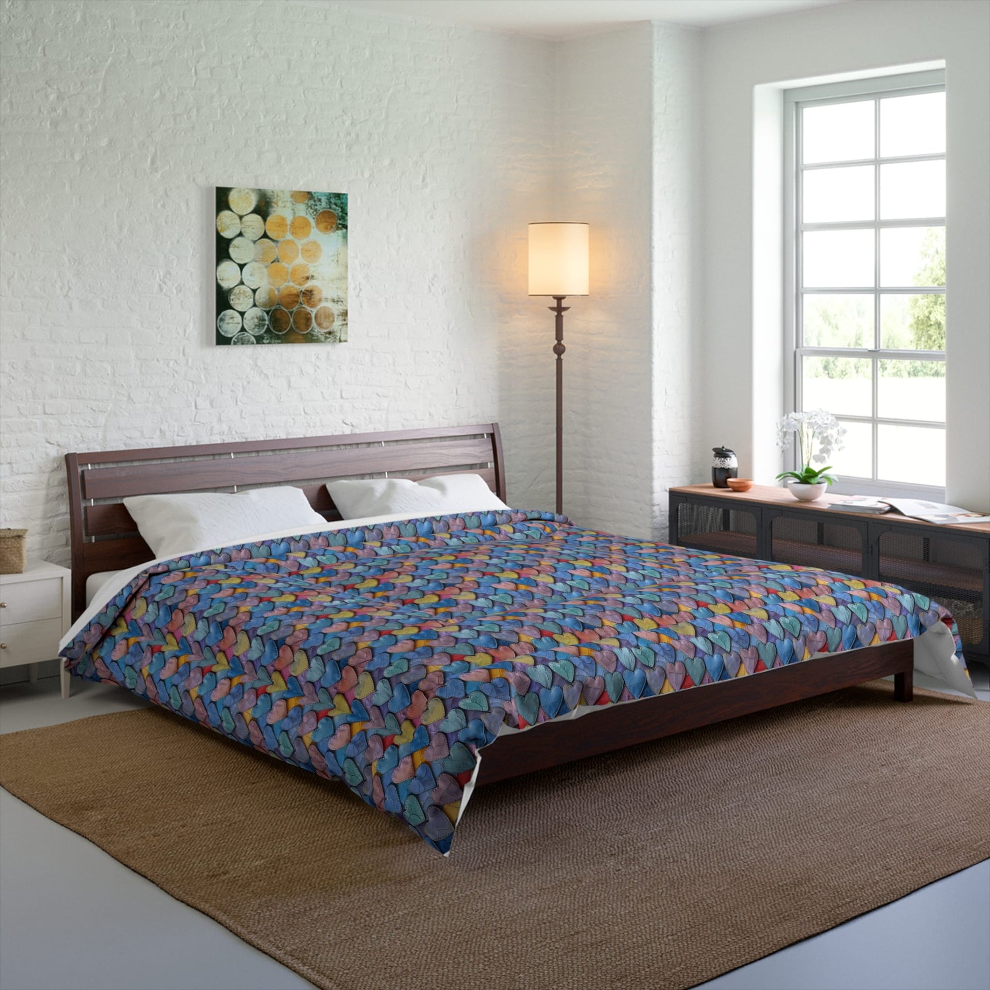Color Pop Leather Hearts Comforter