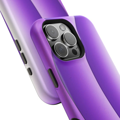 Purple Gradient Stripes MagSafe® Compatible Tough Case for iPhone