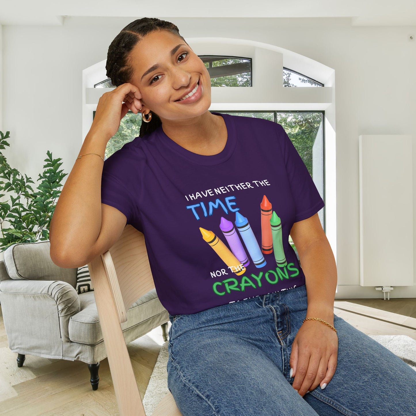 I Have Neither The Time Nor The Crayons To Explain This To You Adult T-shirt