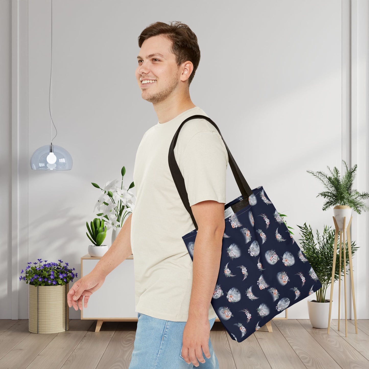 Lunar Garden Canvas Tote Bag