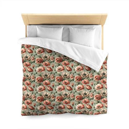 Blushing Poppy Microfiber Duvet Cover