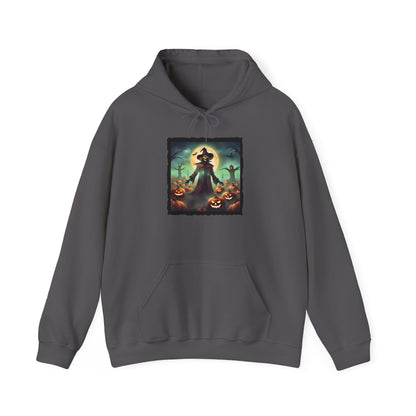 Halloween Scarecrow w/Pumpkins 4 Heavy Blend™ Hooded Sweatshirt