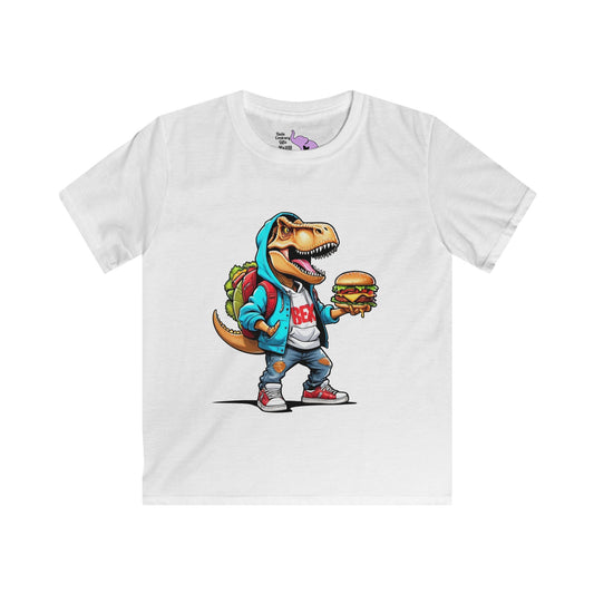 Dinosaur Hamburger Youth Softstyle Tee