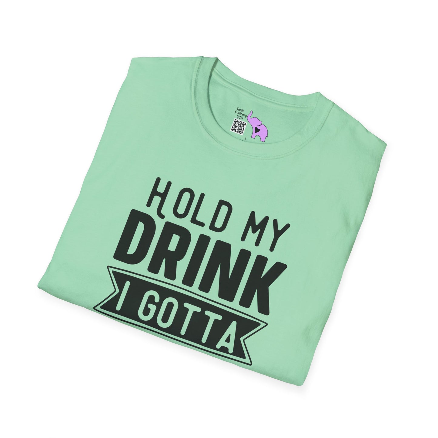 Hold My Drink I Gotta Pet This Dog Adult T-shirt