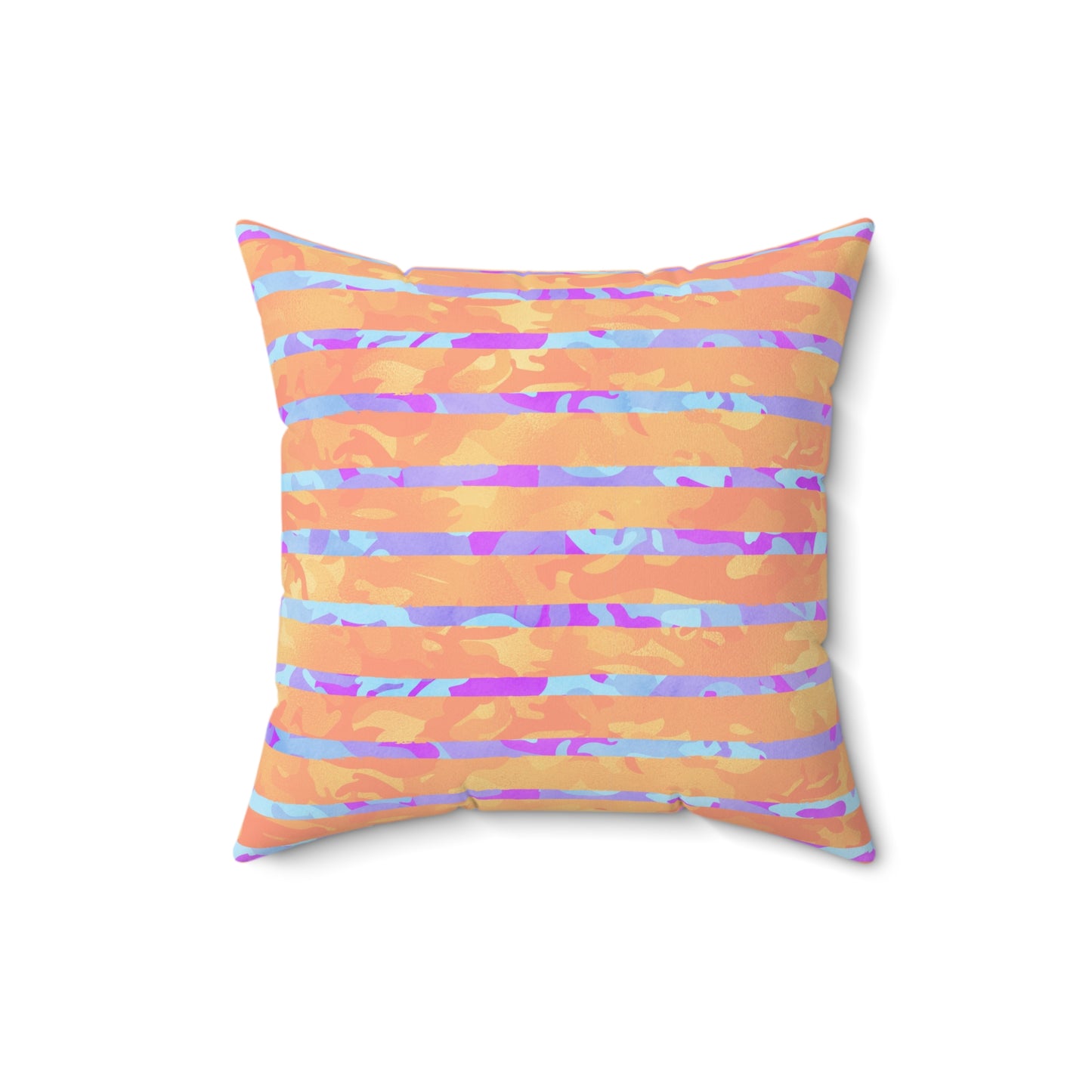 Split Spectrum Camo Throw Pillow