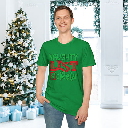 Naughty List Crew Adult T-shirt