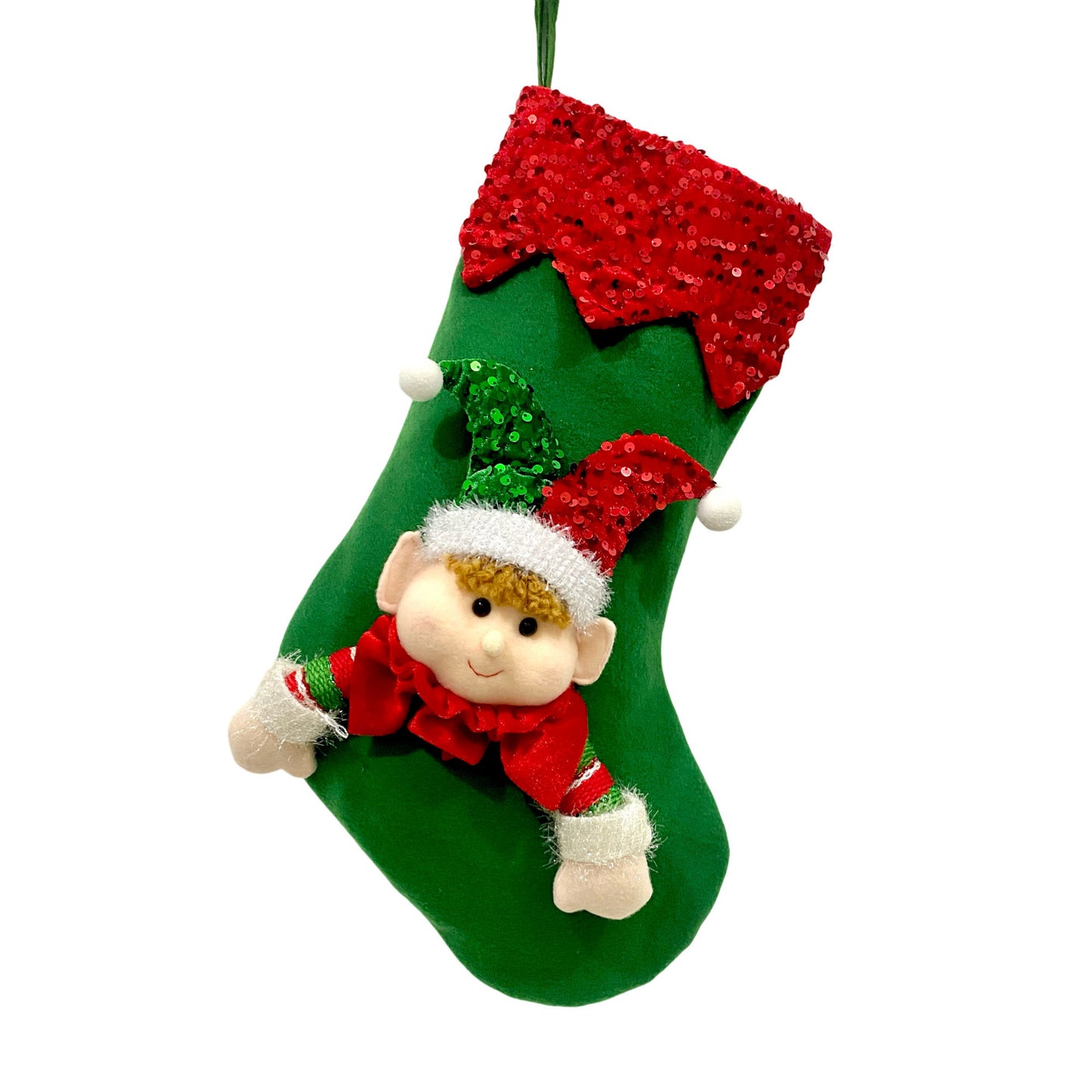Santa’s Little Helpers – 3D Boy & Girl Elf Christmas Stockings