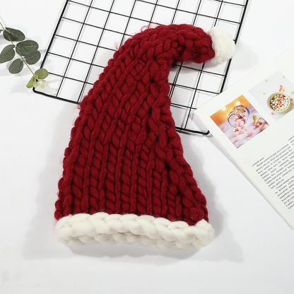 Christmas Plush Knitted Hat With Pompom for Men, Women, & Children