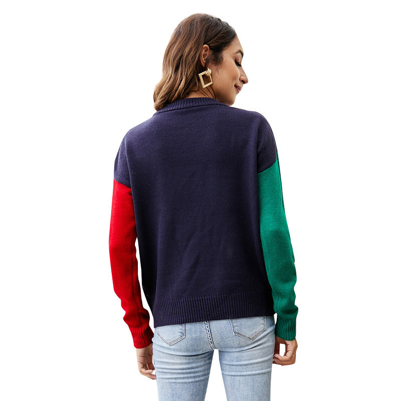 Merry & Bright Navy Christmas Sweater