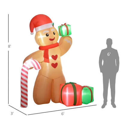 Sweet Treat Gingerbread Man LED Inflatable