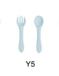 Soft Silicone Food Grade Kids Spoon & Fork Set