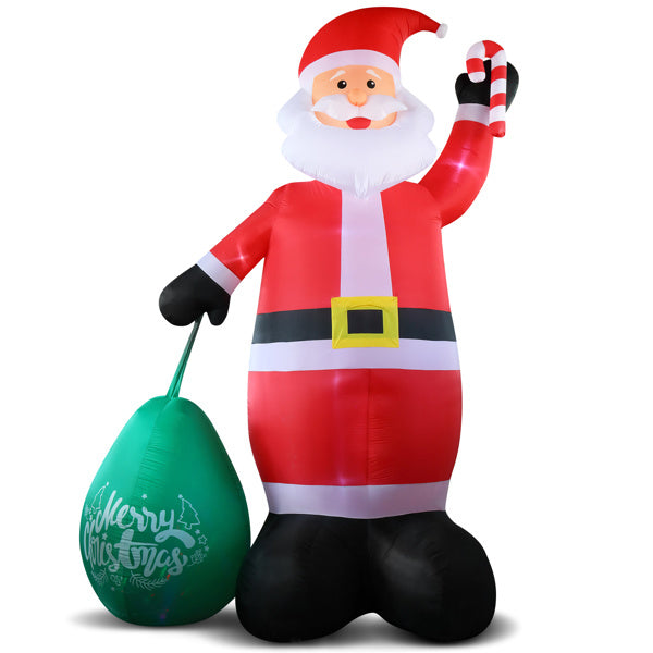 Giant Santa Claus with Gift Bag LED Inflatable