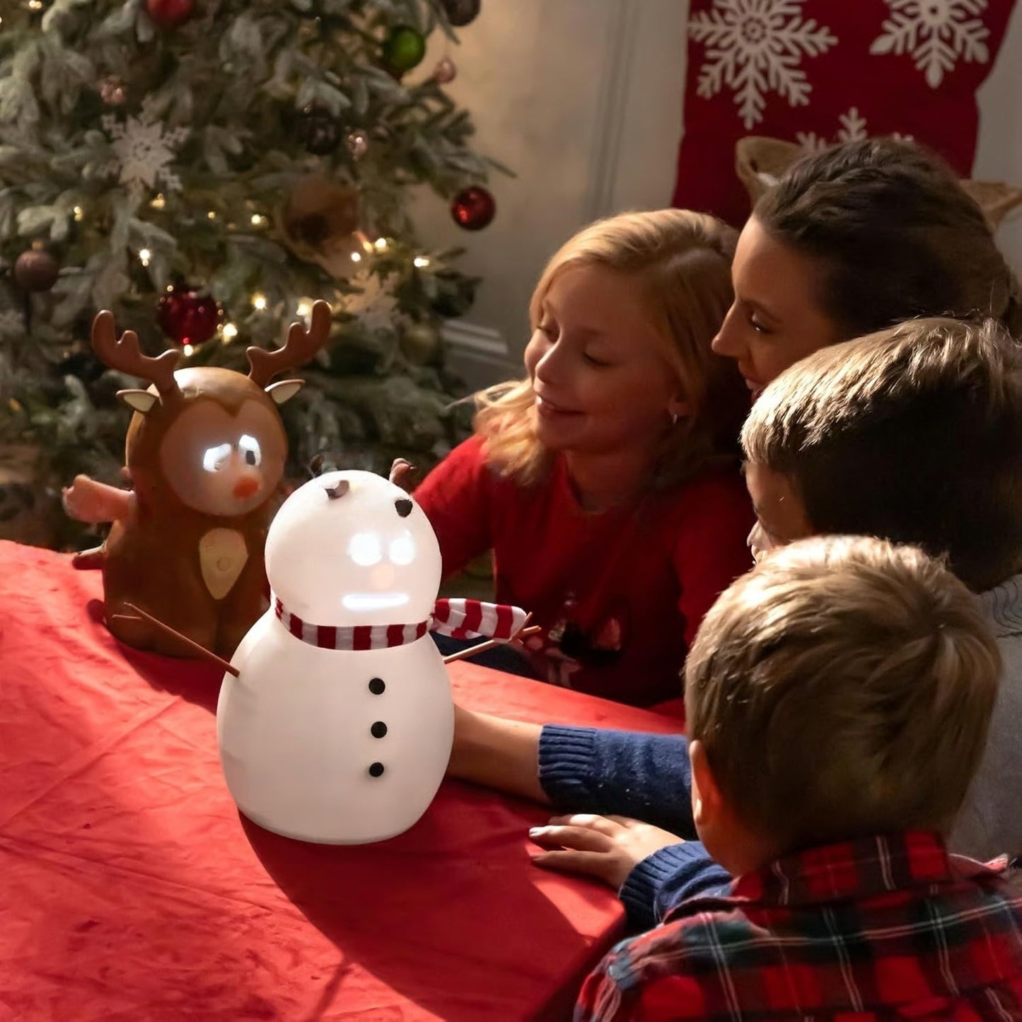 Animated Talking Christmas Figures – Snowman, Santa, or Reindeer with Animated Face