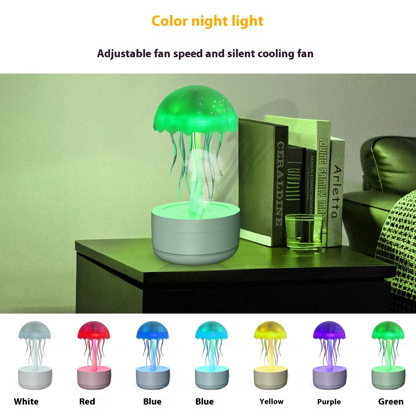 Jellyfish Humidifier Fragrance Diffuser Colorful Night Light