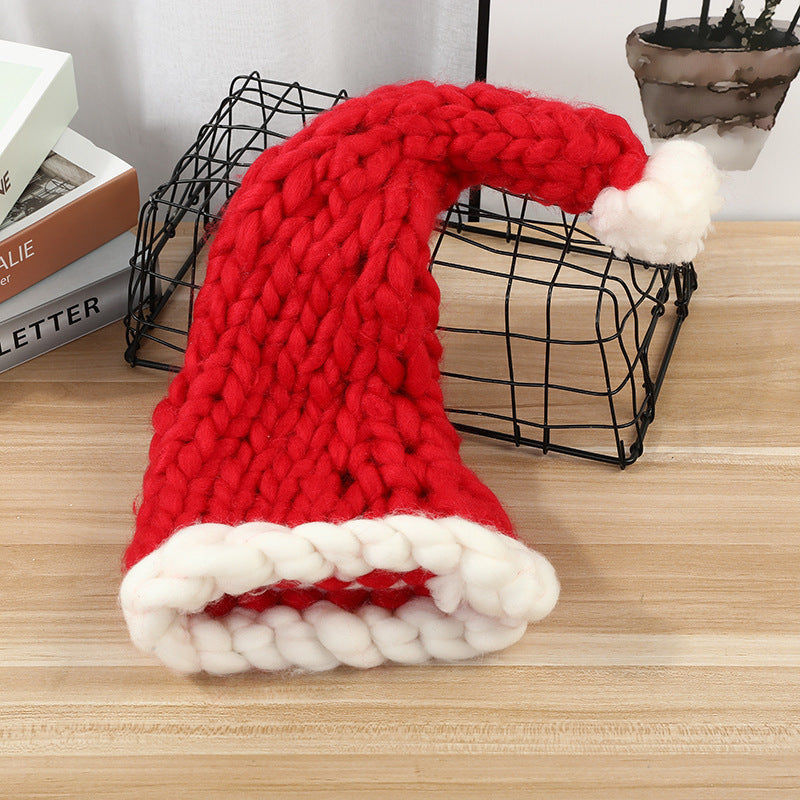 Christmas Plush Knitted Hat With Pompom for Men, Women, & Children