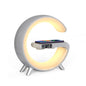 G Shaped LED Lamp Bluetooth Speaker Wireless Charger App Controlled