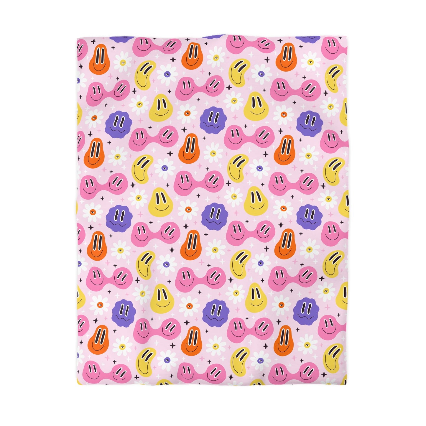 Whimsical Smiley Faces Duvet Bedding Set