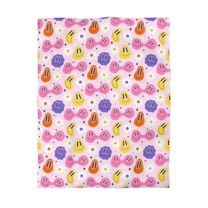 Whimsical Smiley Faces Duvet Bedding Set