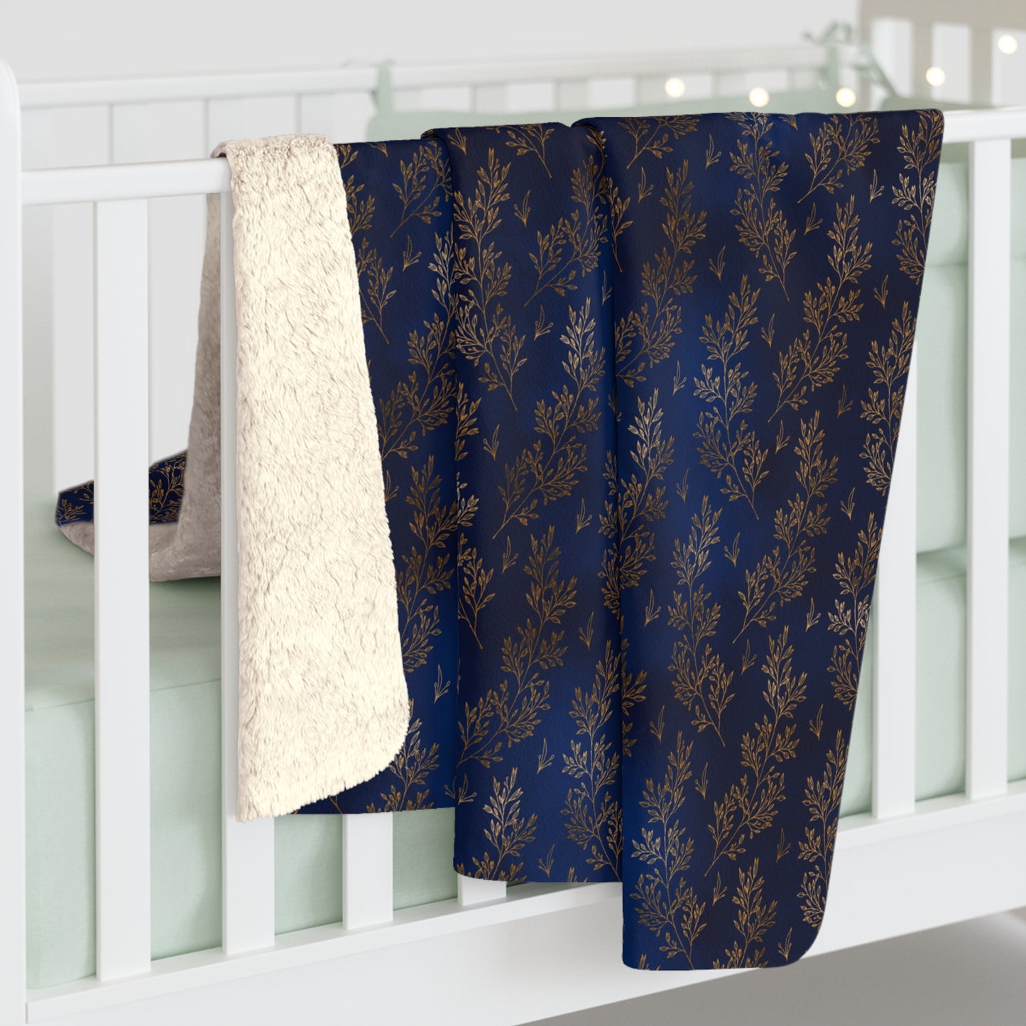Gilded Twilight Foliage Fleece Blanket