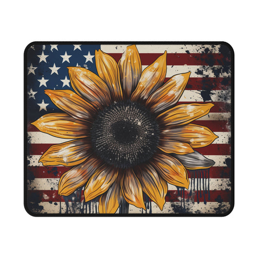 Stars, Stripes, & Sunflowers Non-Slip Gaming Mouse Pad