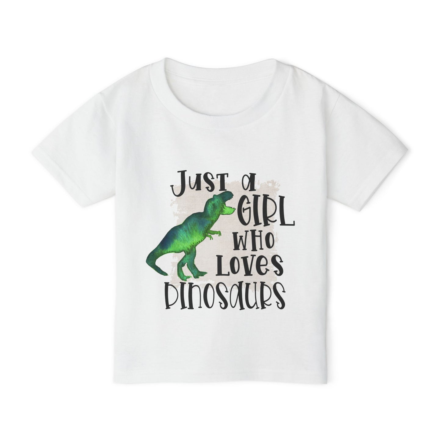 Just A Girl Who Loves Dinosaurs Heavy Cotton™ Toddler T-shirt
