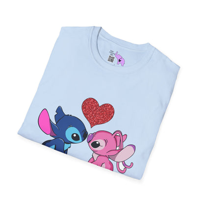Stitch in Love 2 Adult T-shirt