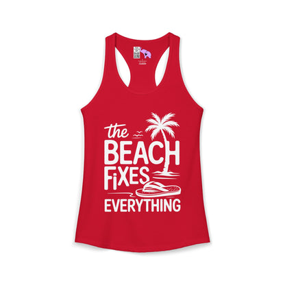 The Beach Fixes Everything Women's Ideal Racerback Tank