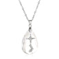 Simple Rhinestone Cross in Crystal Pendant Necklace