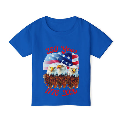 Three Eagles 250 Years 1776-2026 Heavy Cotton™ Toddler T-shirt