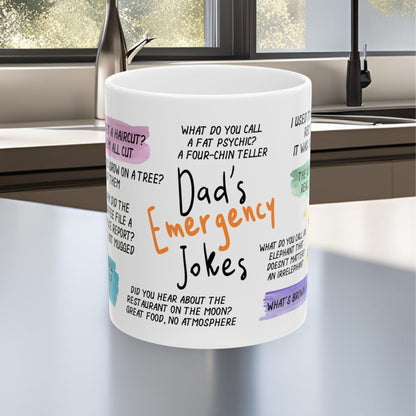 Dad's Emergency Jokes Ceramic Mug, (11oz, 15oz)