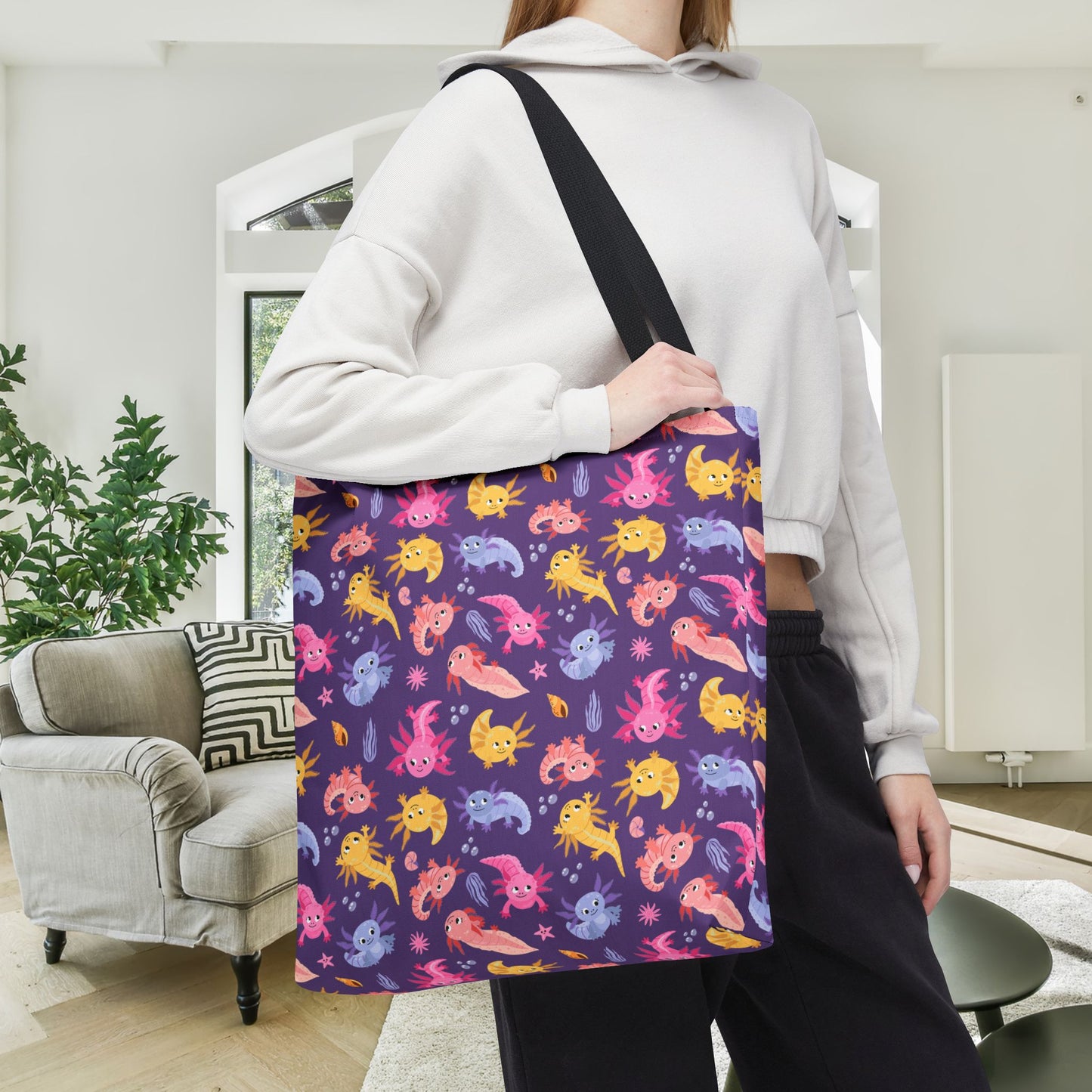 Axolotl Adventures Canvas Tote Bag