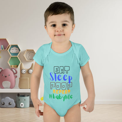 Eat Sleep Poop Repeat #babylife Infant Baby Rib Bodysuit