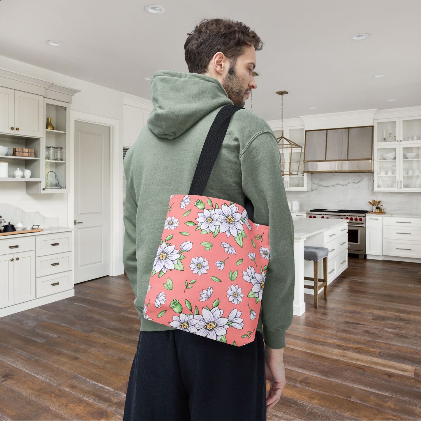 Jasmine Blush Garden Canvas Tote Bag
