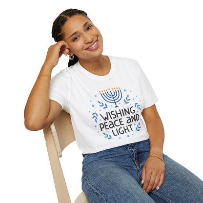 Hanukkah Wishing Peace & Light T-shirt