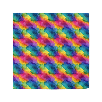 Rainbow Watercolors Duvet Bedding Set