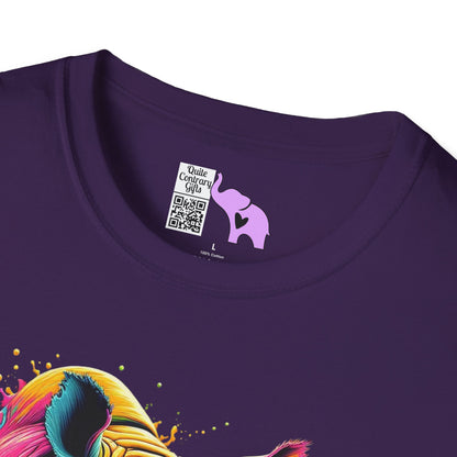 Colorful Rhino Adult T-shirt