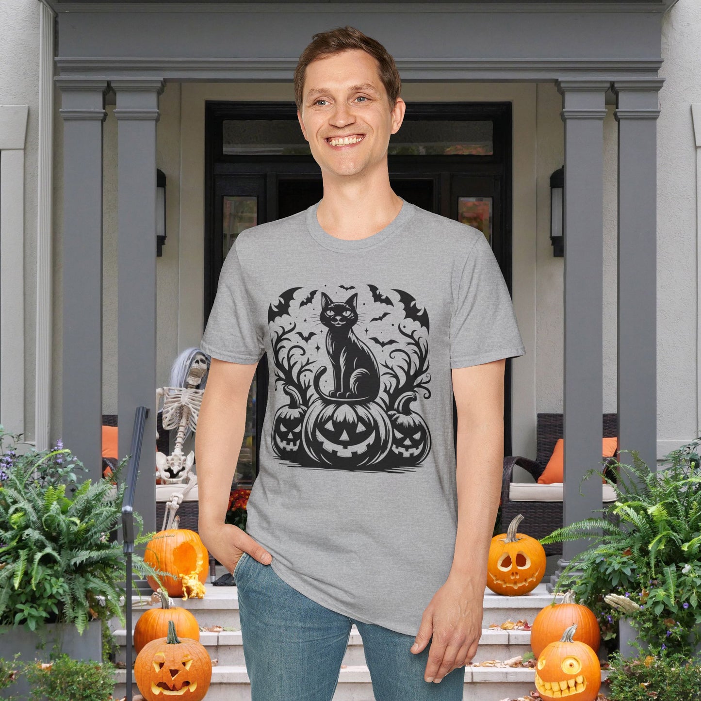 Whiskers at Witching Hour Adult T-shirt