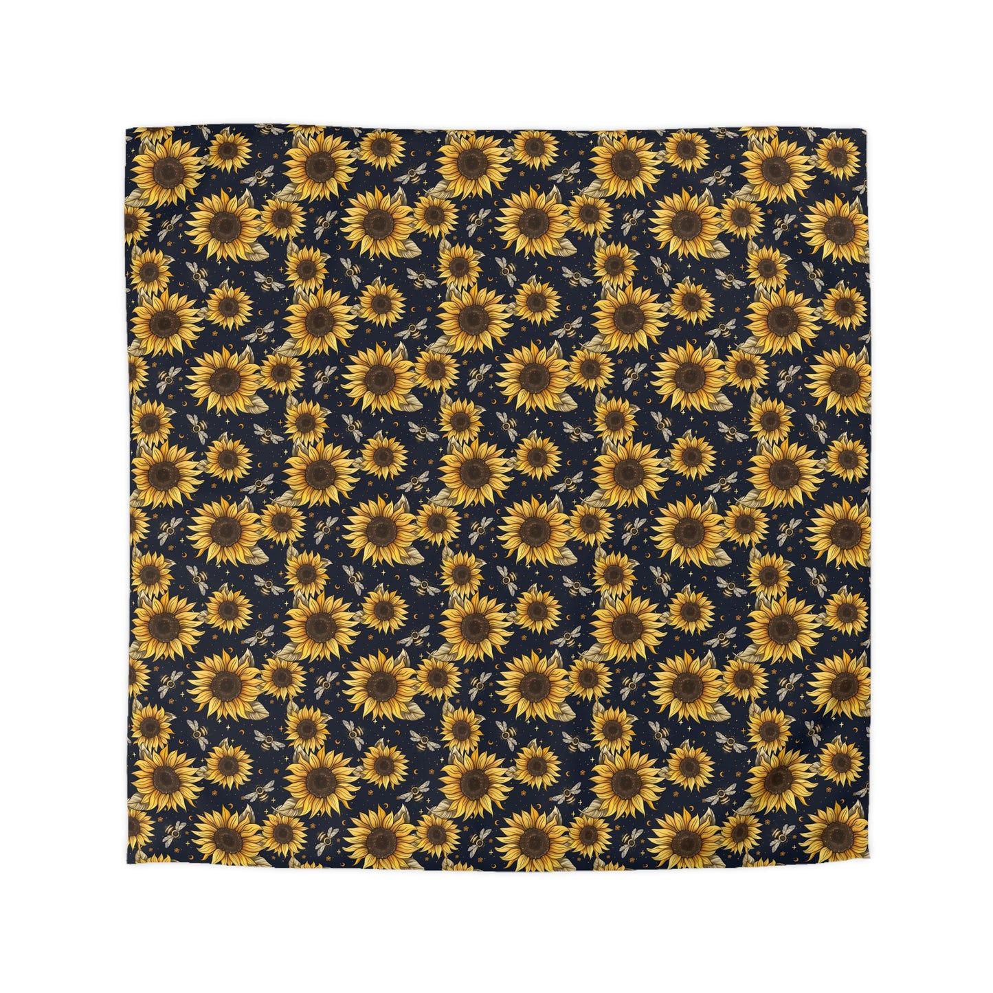 Sunflowers & Bees Microfiber Duvet Cover
